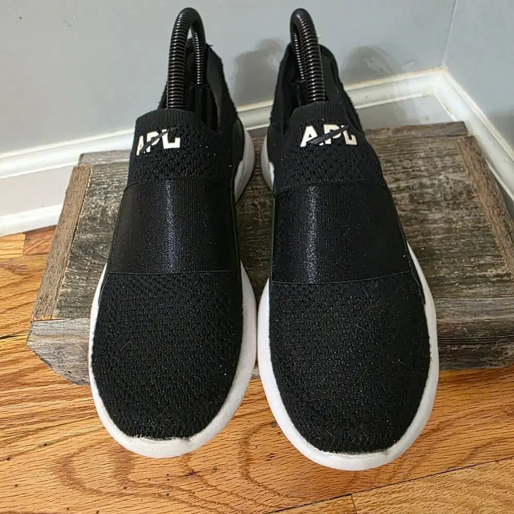 APL TechLoom Bliss Black White Slip On Running Shoes Women's Size 6